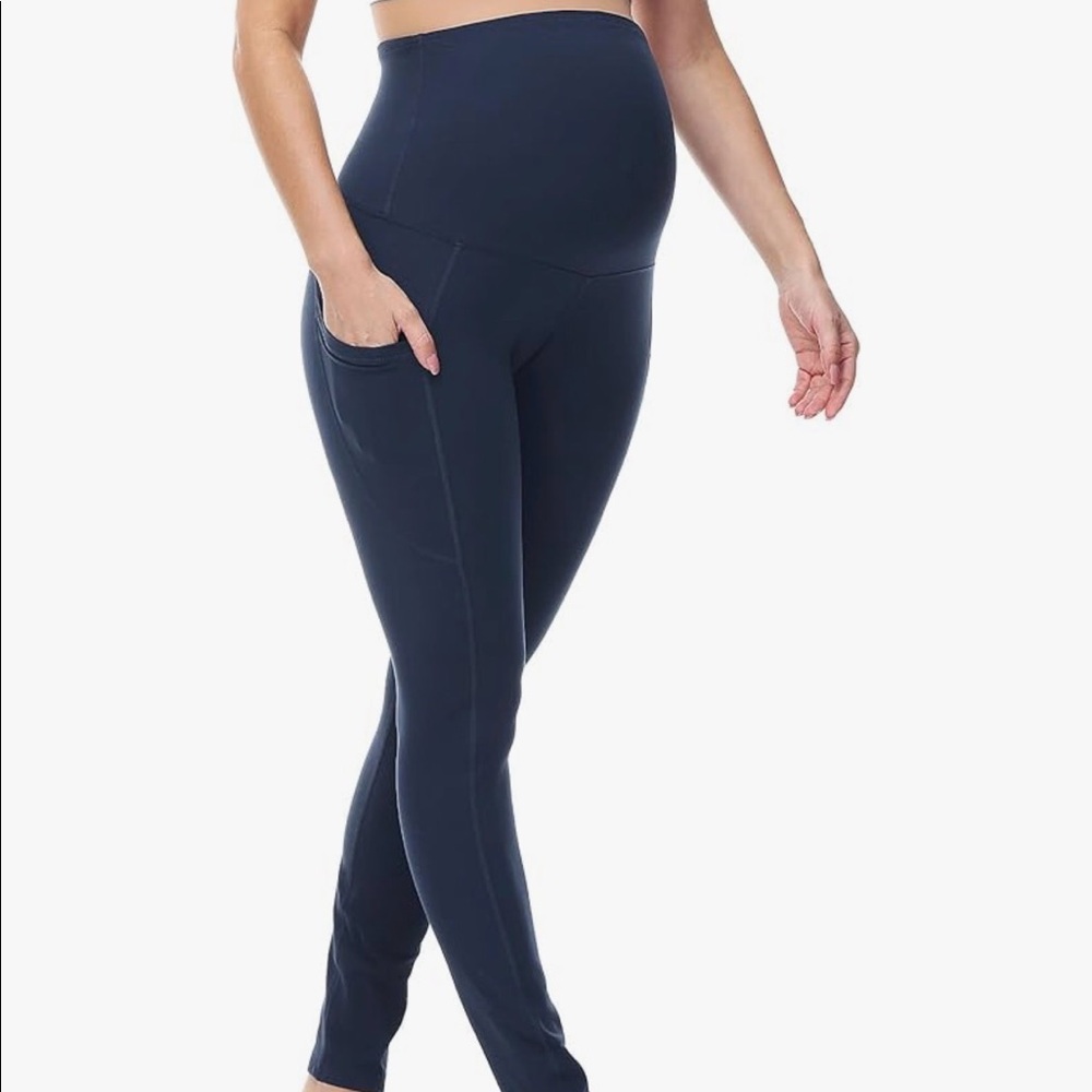 Maternity  leggings/yoga pants, navy, over belly M